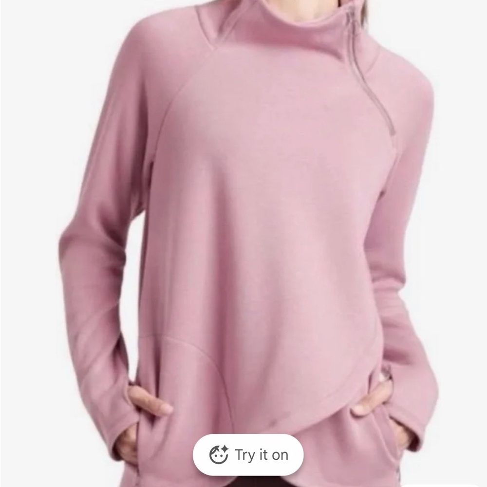 Athleta Cozy Karma Asym Pullover Quarter-Zip Sweater